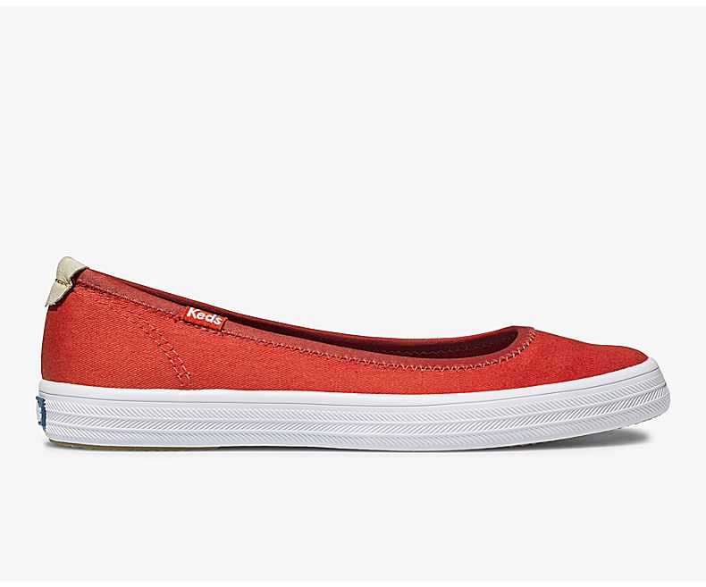 Keds Womens Red Slip On Shoes - Keds Bryn 459RWLYNJ